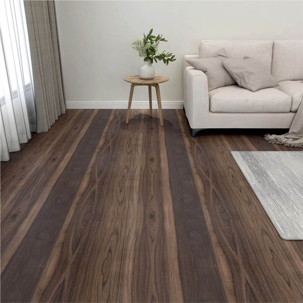 

330142 Self-adhesive Flooring Planks 20 pcs PVC 1,86 m² Dark Brown