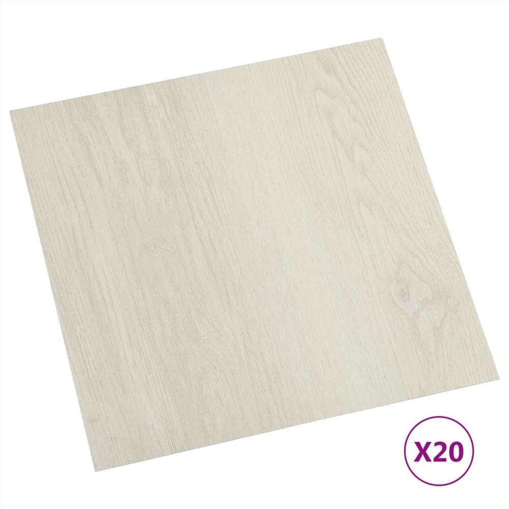 330153  Self-adhesive Flooring Planks 20 pcs PVC 1,86 m² Beige