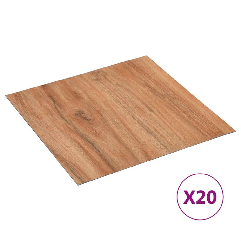 330163  Self-adhesive Flooring Planks 20 pcs PVC 1,86 m² Light Wood