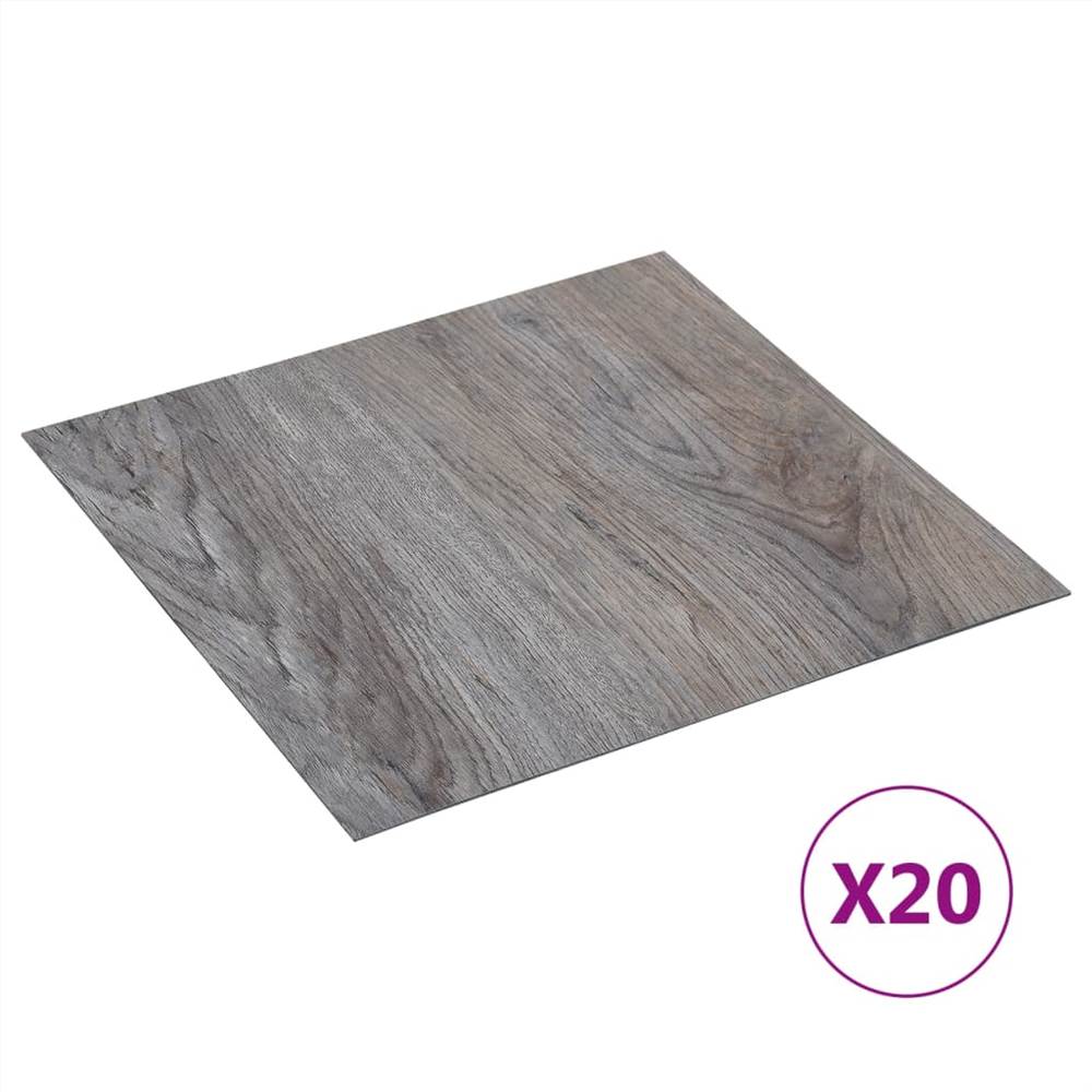 

330166 Self-adhesive Flooring Planks 20 pcs PVC 1,86 m² Light Brown