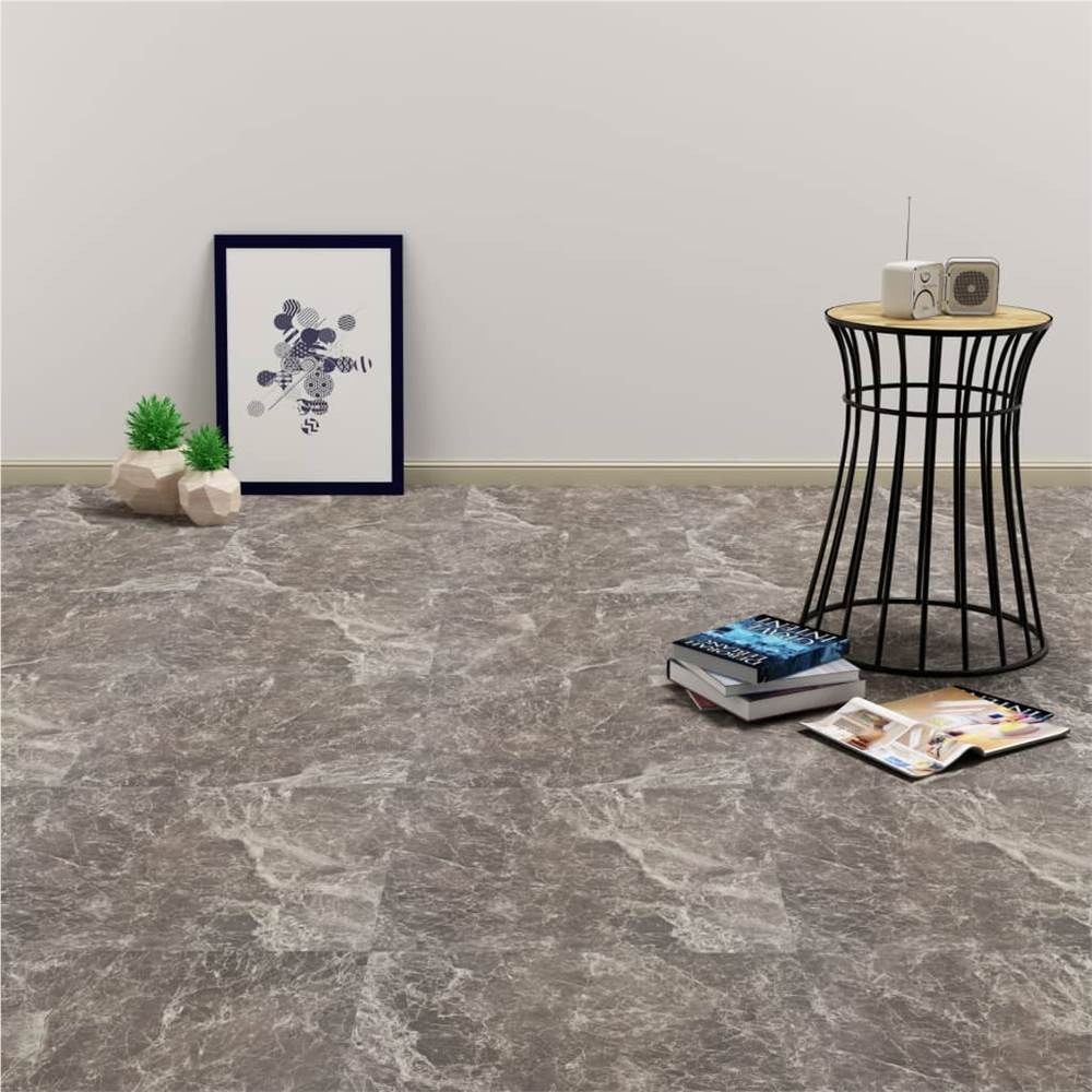 

330172 Self-adhesive Flooring Planks 20 pcs PVC 1,86 m² Black Marble