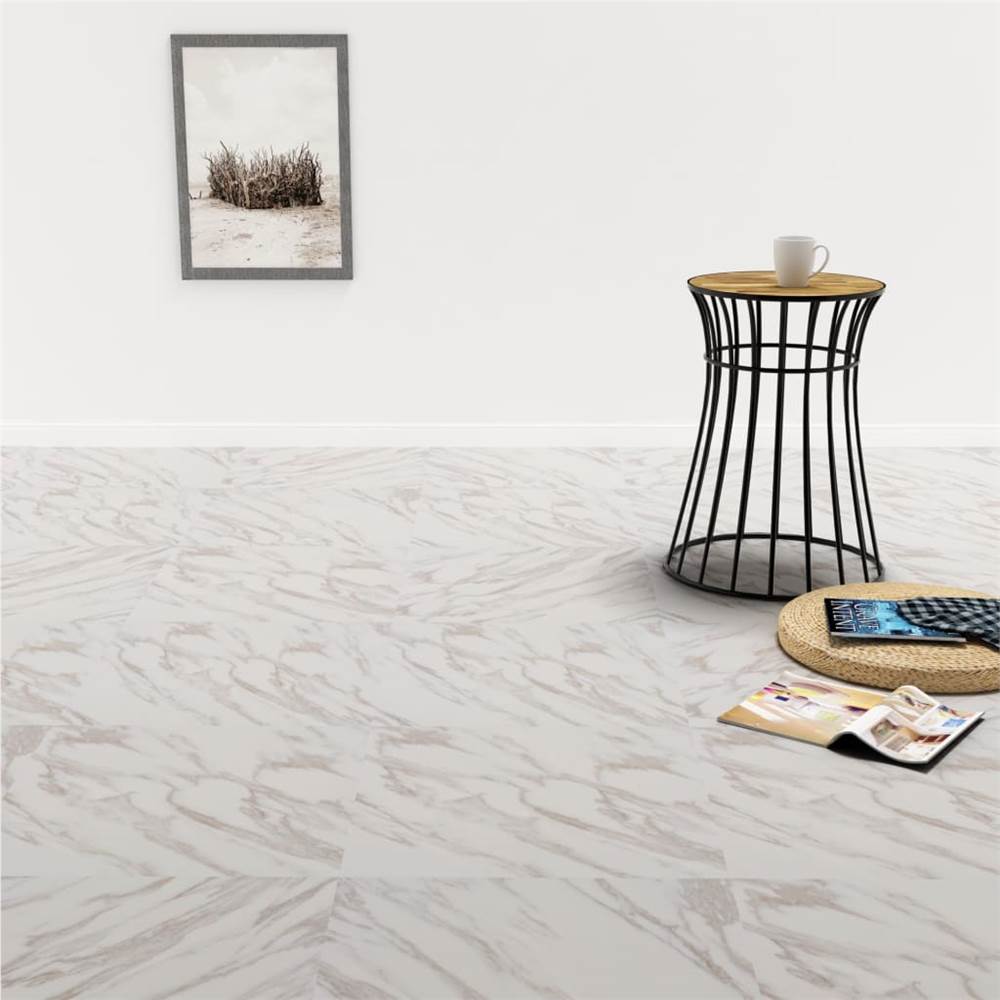 

330176 Self-adhesive Flooring Planks 20 pcs PVC 1,86 m² White Marble