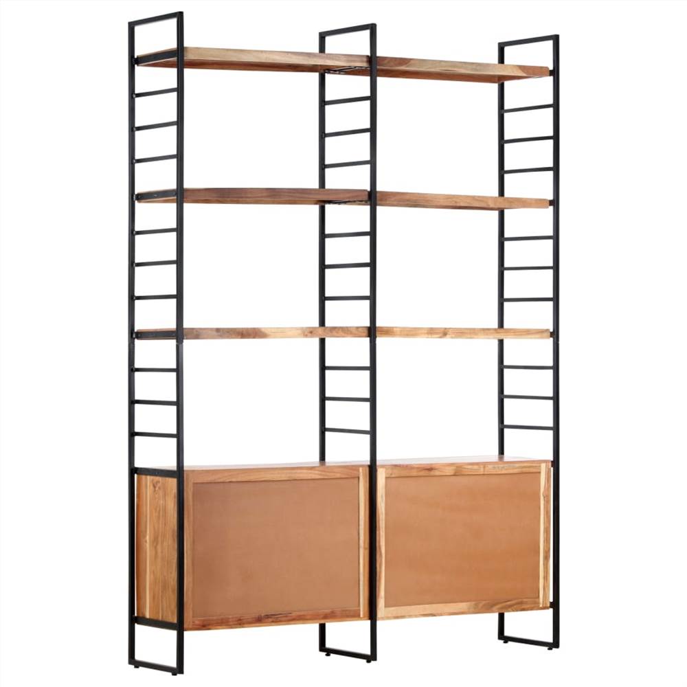 4Tier Bookcase 124x30x180 cm Solid Acacia Wood