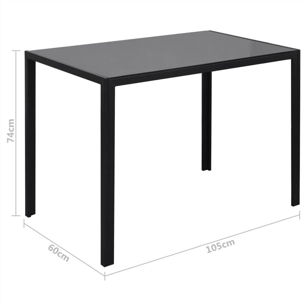 5 Piece Dining Table Set Black and White