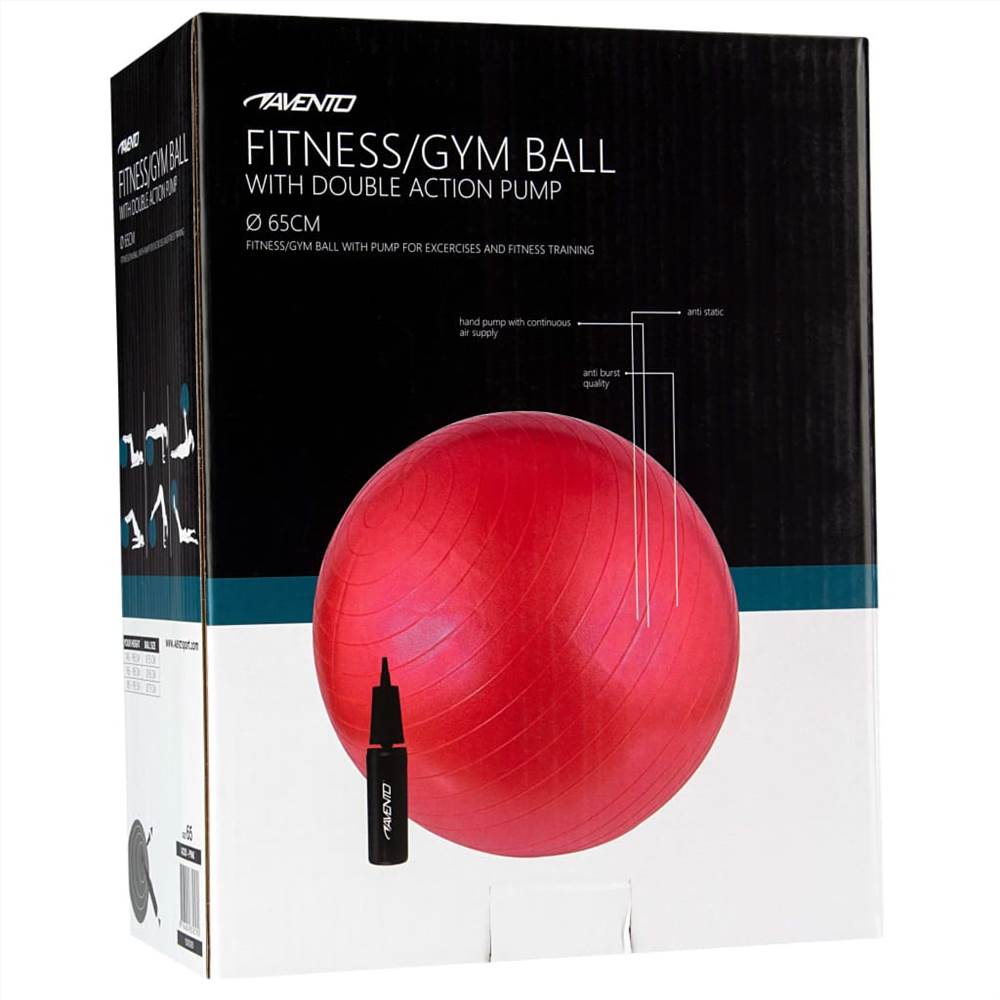 Avento Fitness/Gym Ball + Pump Dia. 65 cm Pink