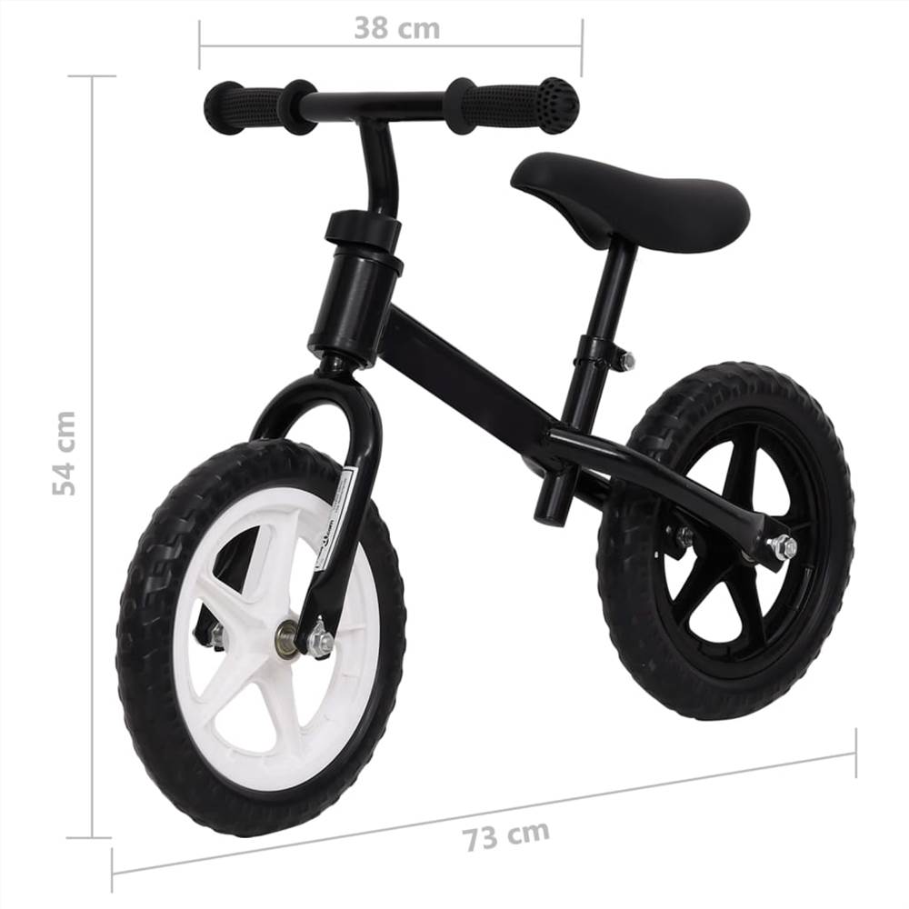 Balance Bike 10 inch Wheels Black