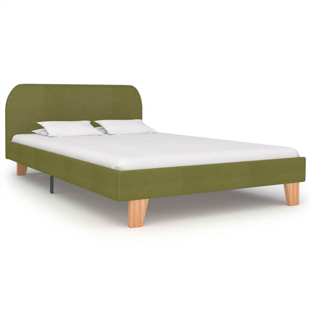 

Bed Frame Green Fabric 120x190 cm