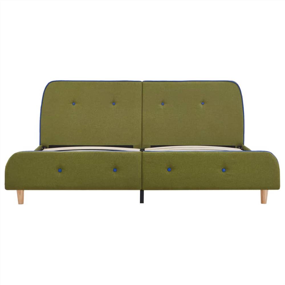 Bed Frame Green Fabric 150x200 Cm 8 Bed Frame Green Fabric 150x200 cm
