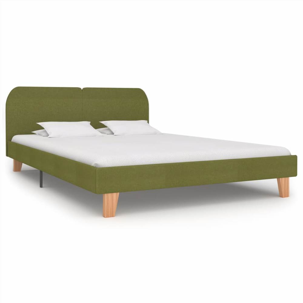 

Bed Frame Green Fabric 150x200 cm