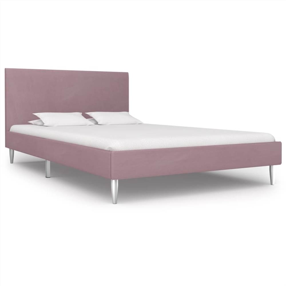 

Bed Frame Pink Fabric 120x190 cm