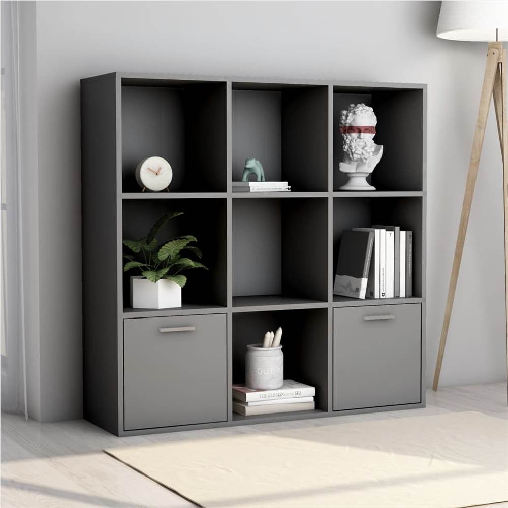 

Book Cabinet Grey 98x30x98 cm Chipboard