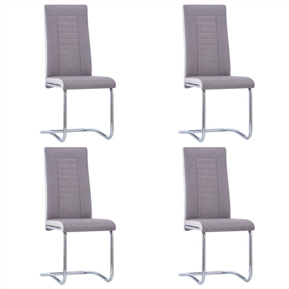

Cantilever Dining Chairs 4 pcs Taupe Fabric