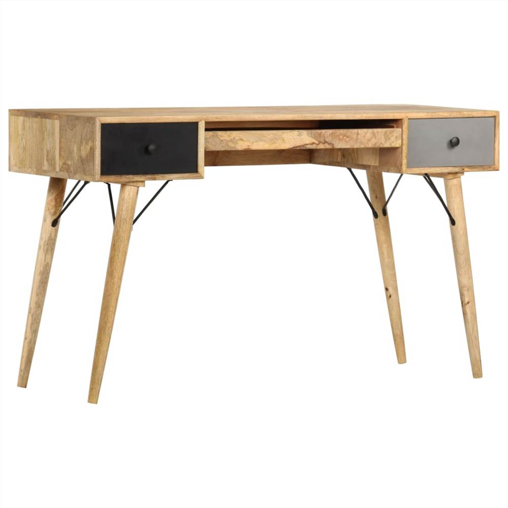 Desk with Drawers 130x50x80 cm Solid Mango Wood