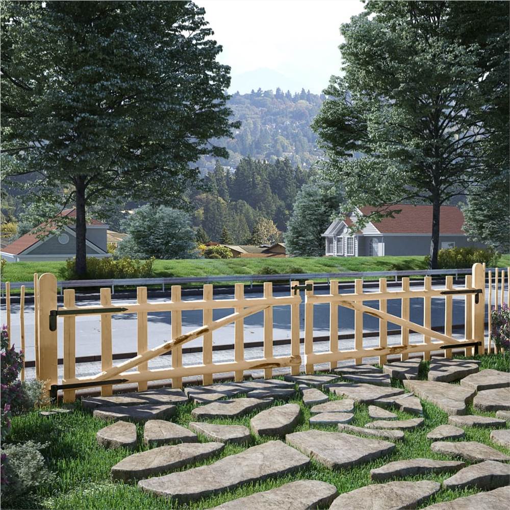 Double Fence Gate Hazel Wood 300x60 cm