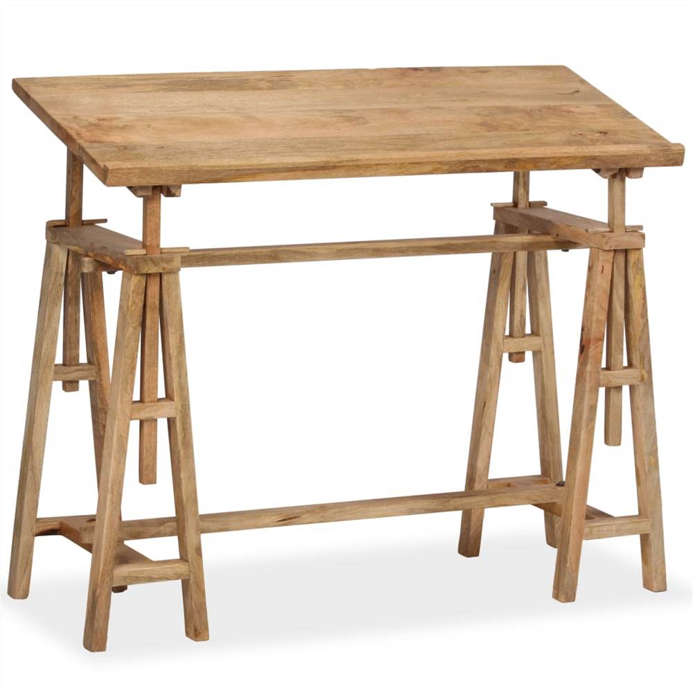 Drafting Table Solid Mango Wood 116x50x76 cm