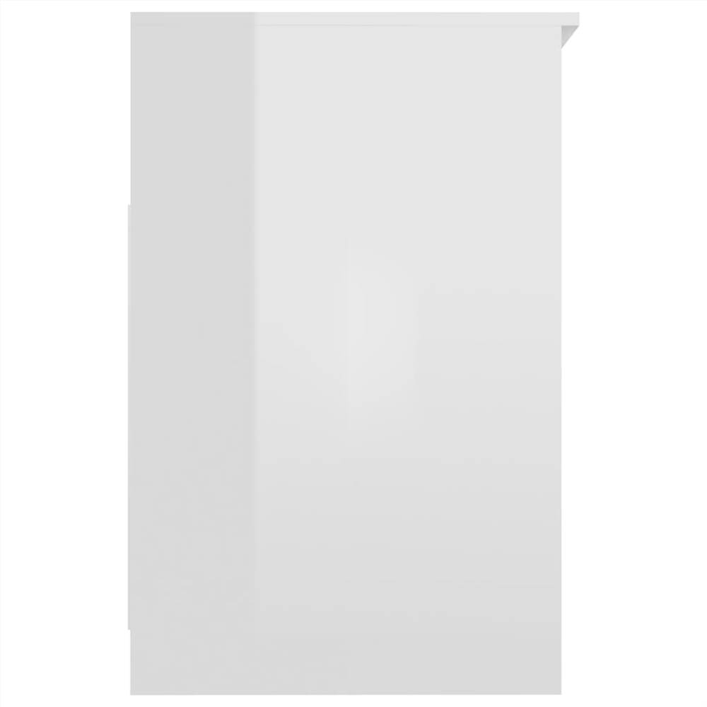 Drawer Cabinet High Gloss White 40x50x76 cm Chipboard