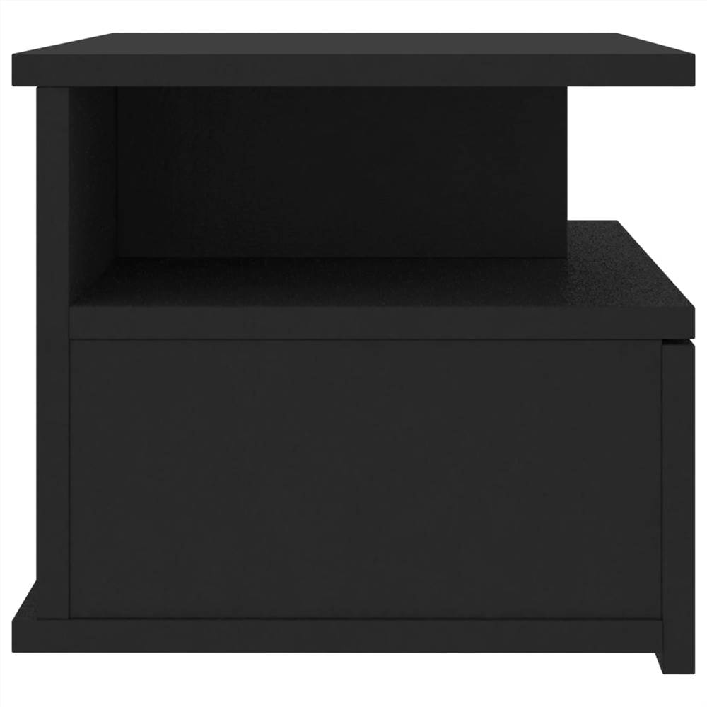Floating Nightstand Black 40x31x27cm Chipboard