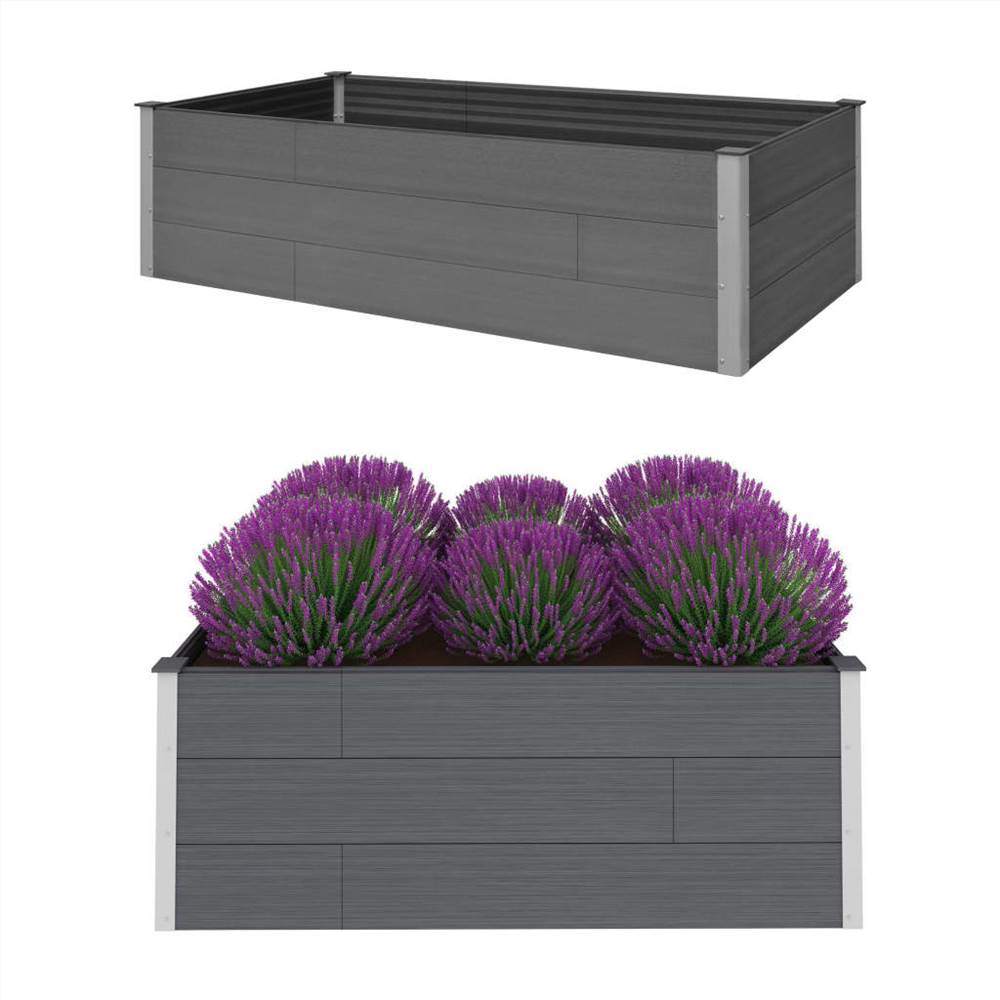 

Garden Raised Bed Grey 200x100x54 cm WPC