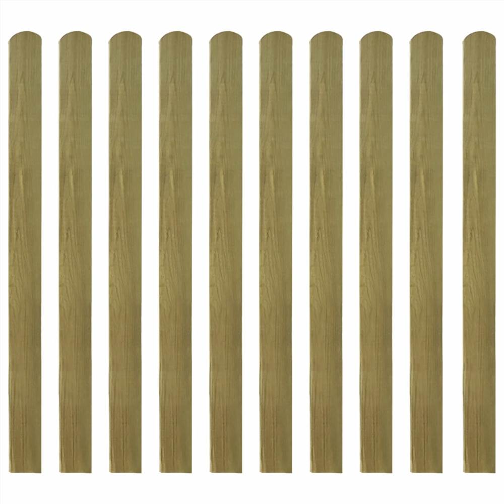 Impregnated Fence Slats 10 pcs Wood 120 cm