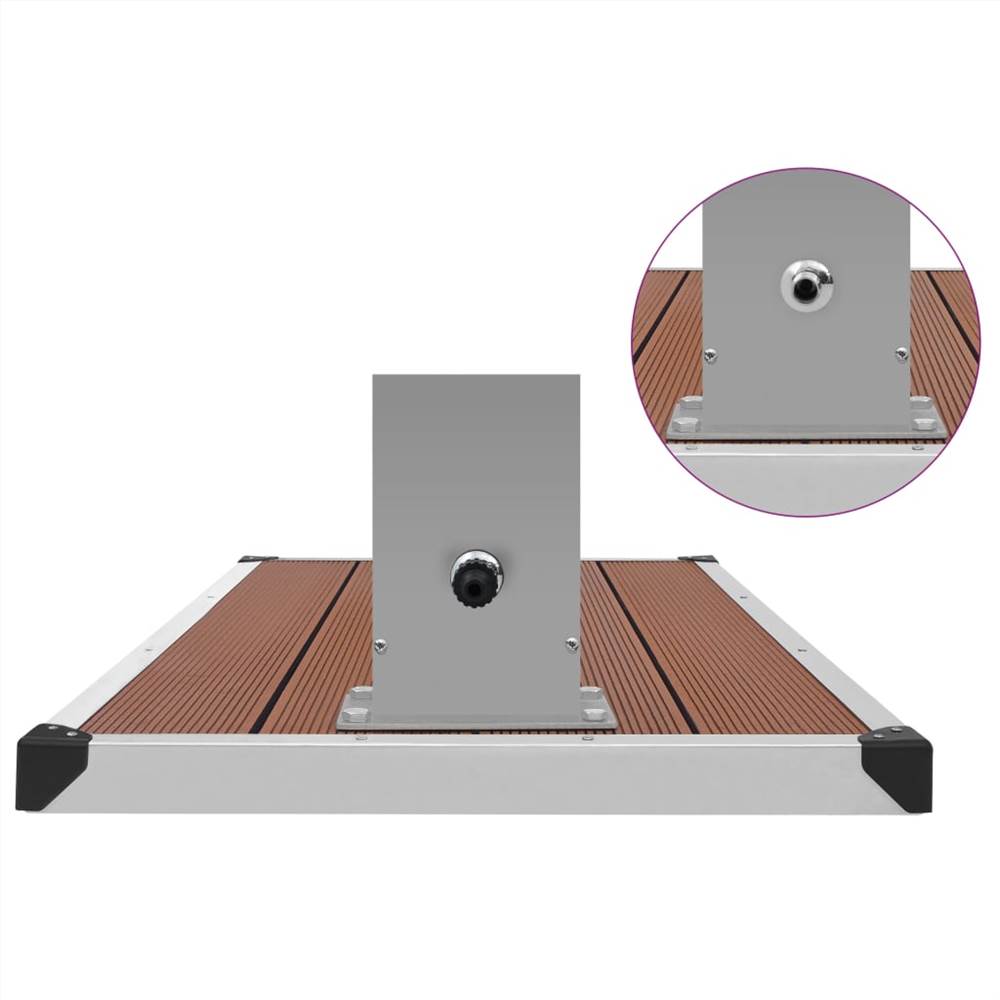 Outdoor Shower with Tray WPC Stainless Steel