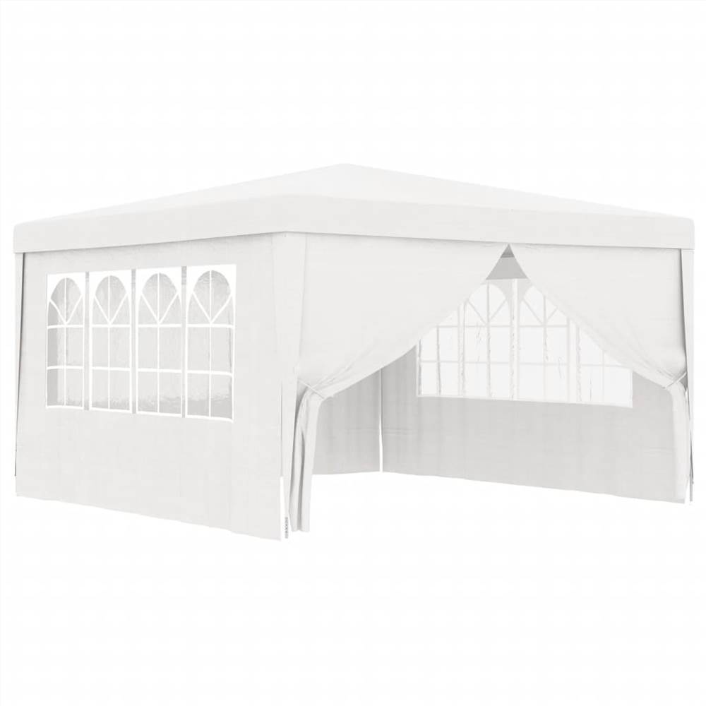 Professional Party Tent with Side Walls 4x4 m White 90 g/m