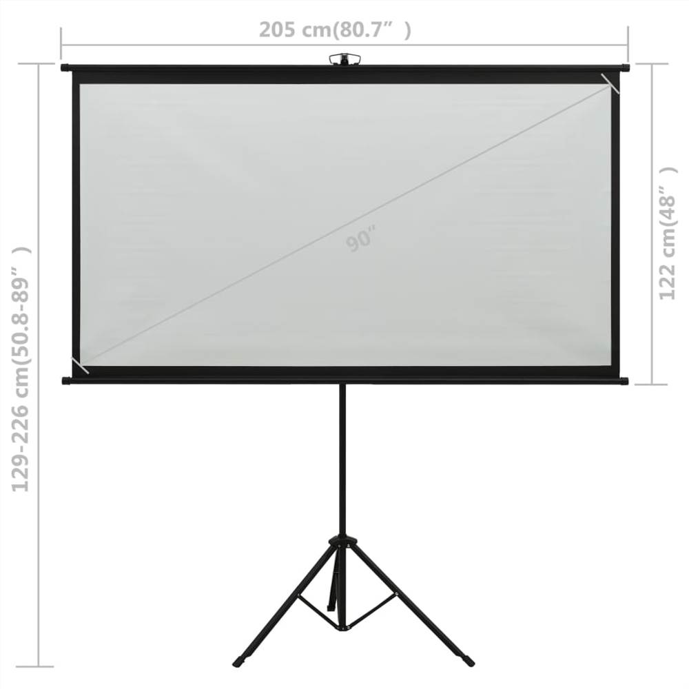Projection Screen with Tripod 90" 16:9