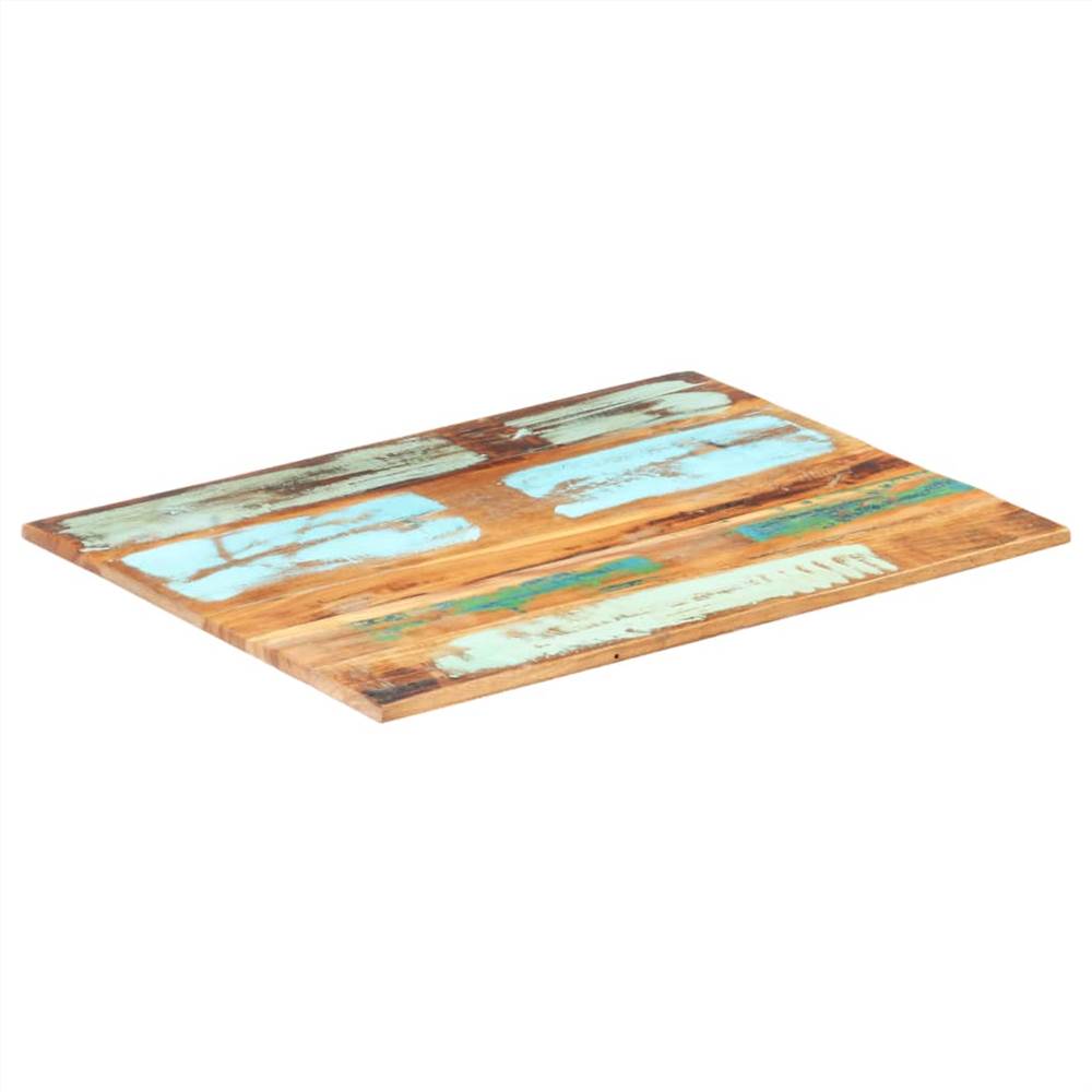 Rectangular Table Top 60x70 cm 15-16 mm Solid Reclaimed Wood