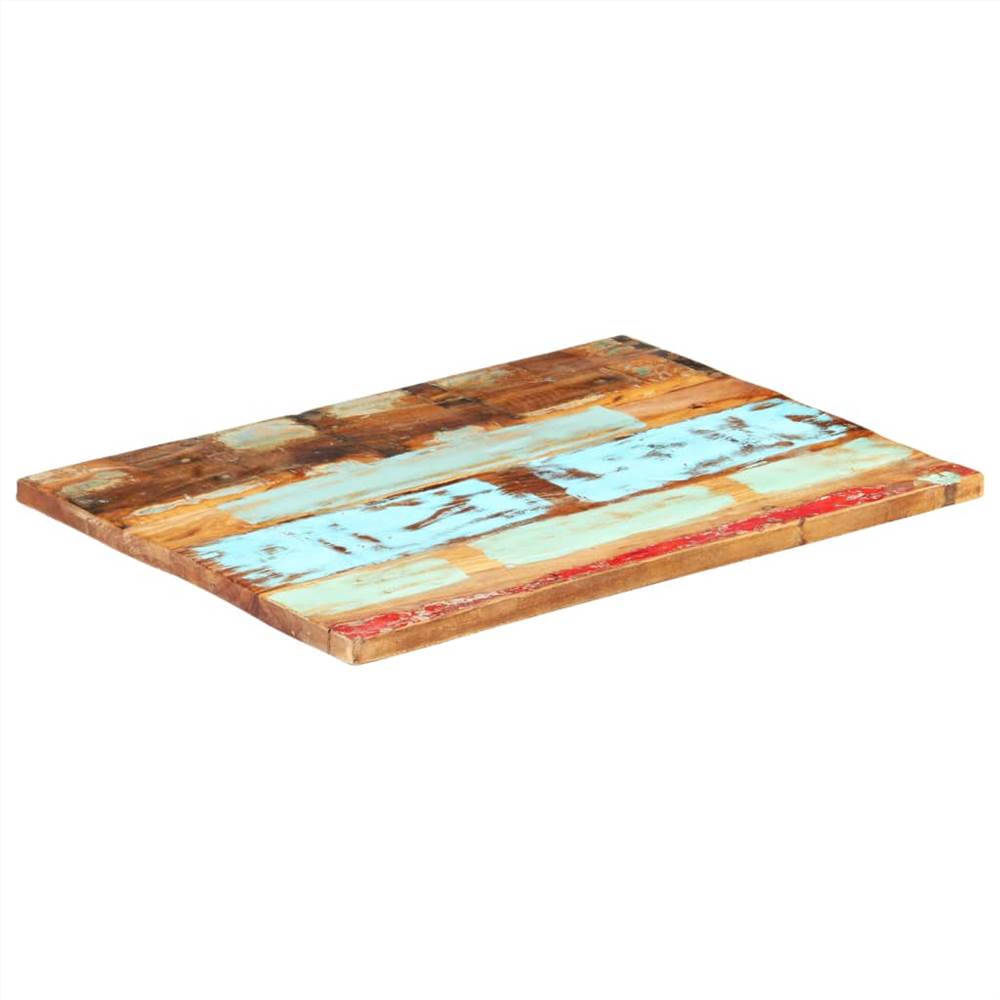 Rectangular Table Top 70x90 cm 25-27 mm Solid Reclaimed Wood