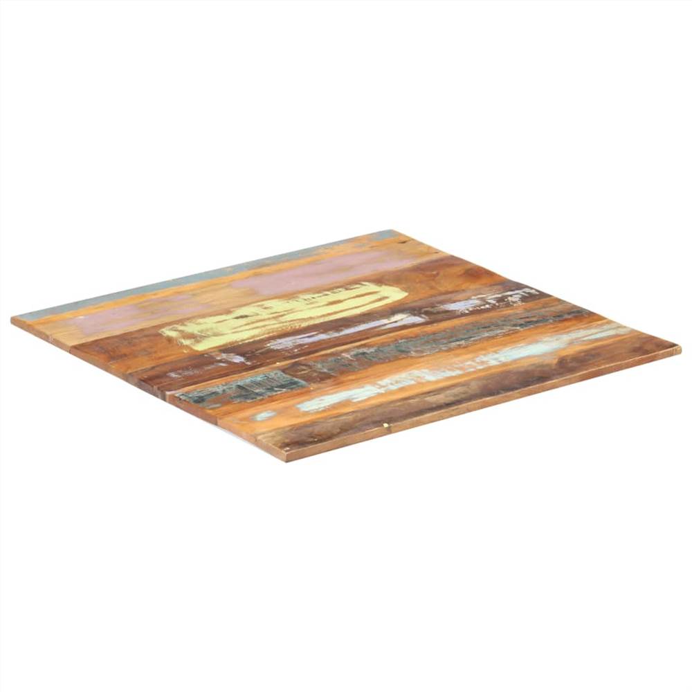 Square Table Top 60x60 cm 15-16 mm Solid Reclaimed Wood