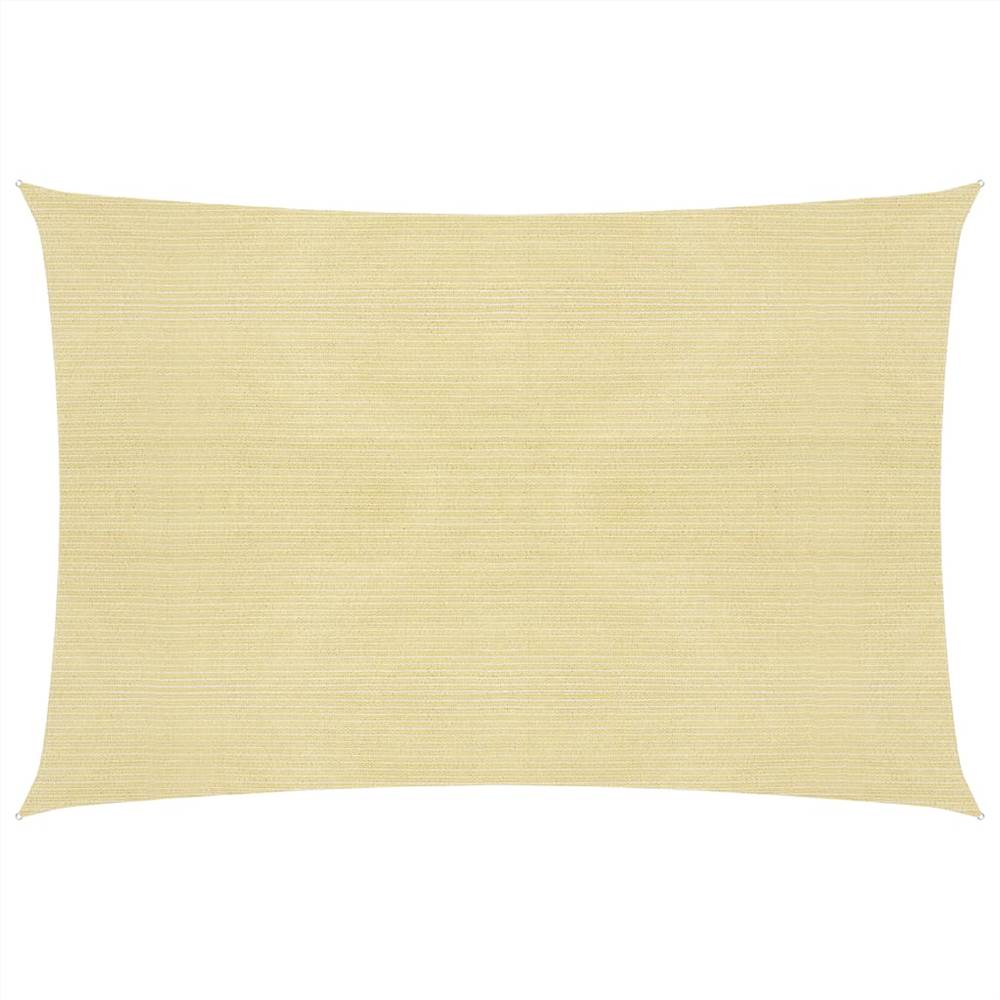 Sunshade Sail 160 g/m² Beige 6x7 m HDPE