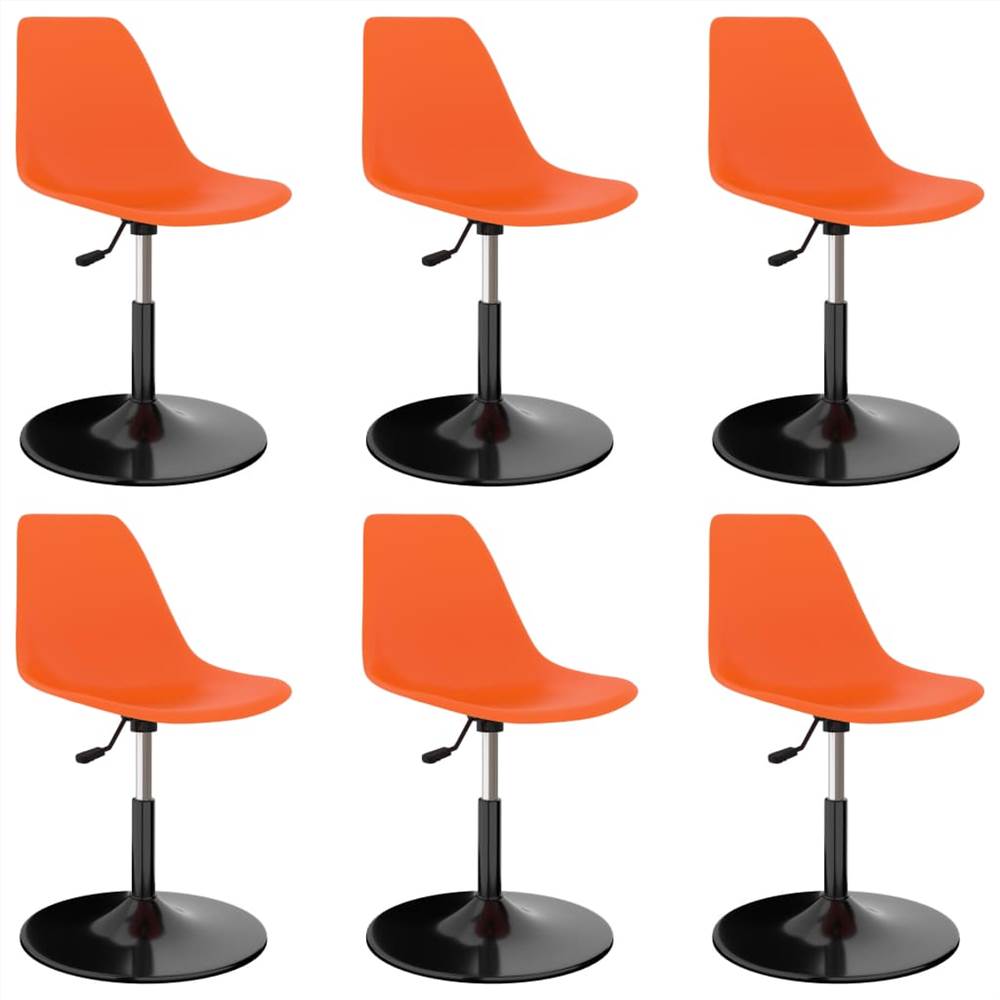 

Swivel Dining Chairs 6 pcs Orange PP