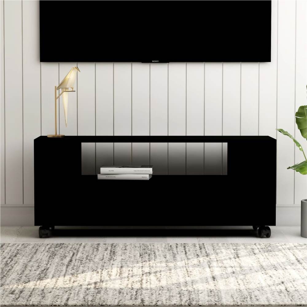 

TV Cabinet Black 120x35x43 cm Chipboard