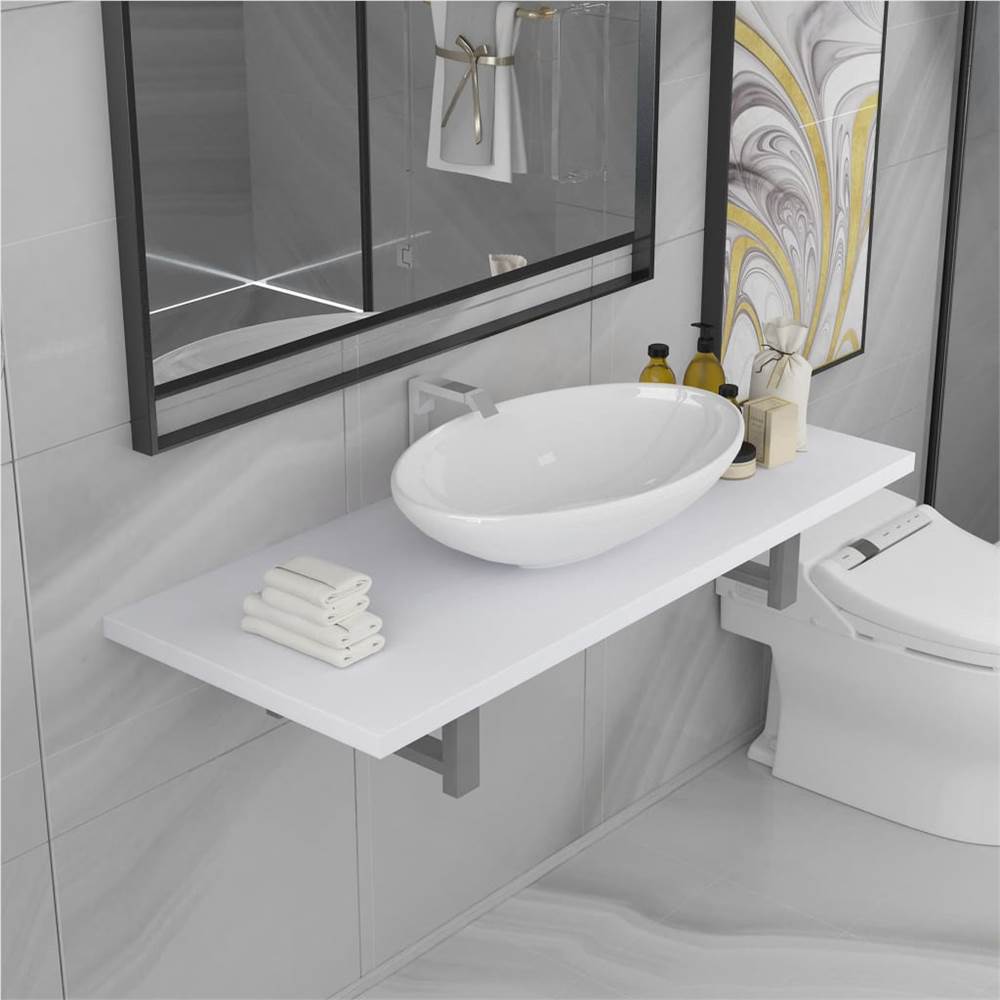 

Two Piece Bathroom Furniture Set Ceramic White