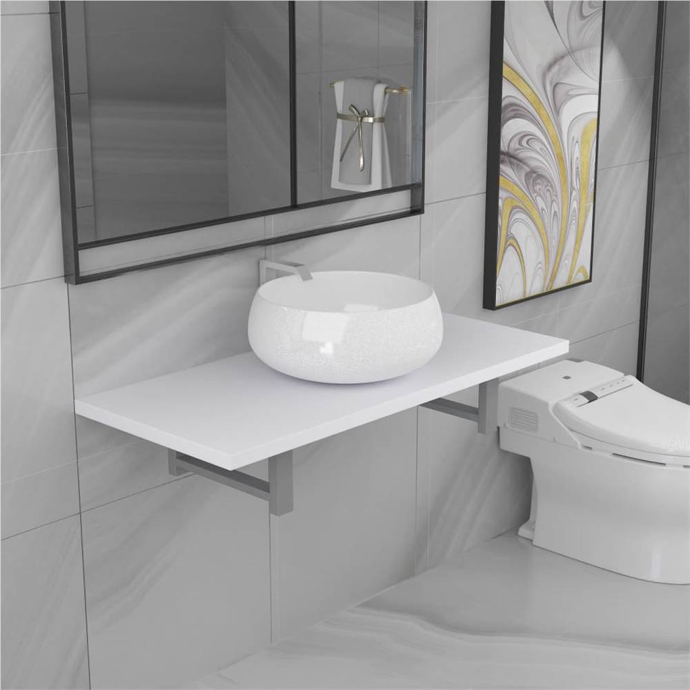 

Two Piece Bathroom Furniture Set Ceramic White