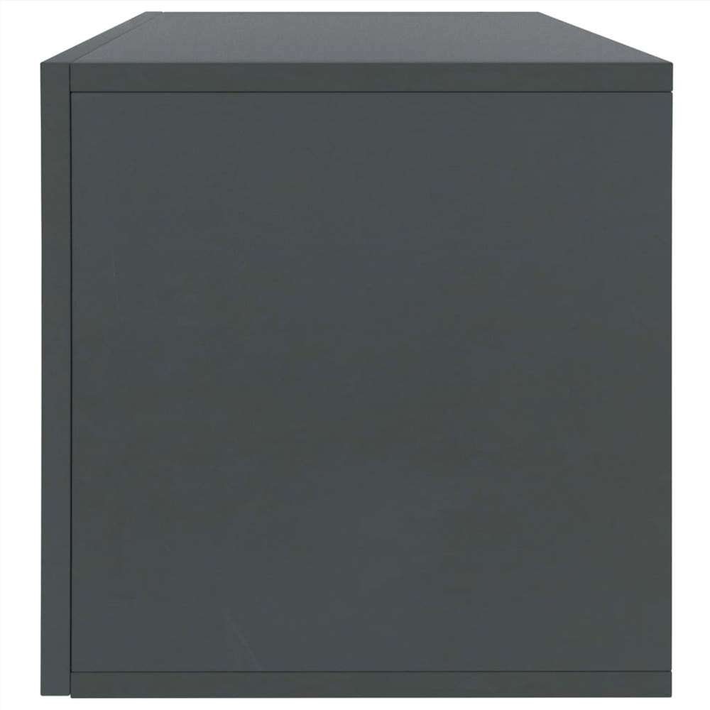 Vinyl Storage Box Grey 71x34x36 Cm Chipboard 10 Vinyl Storage Box Grey 71x34x36 cm Chipboard