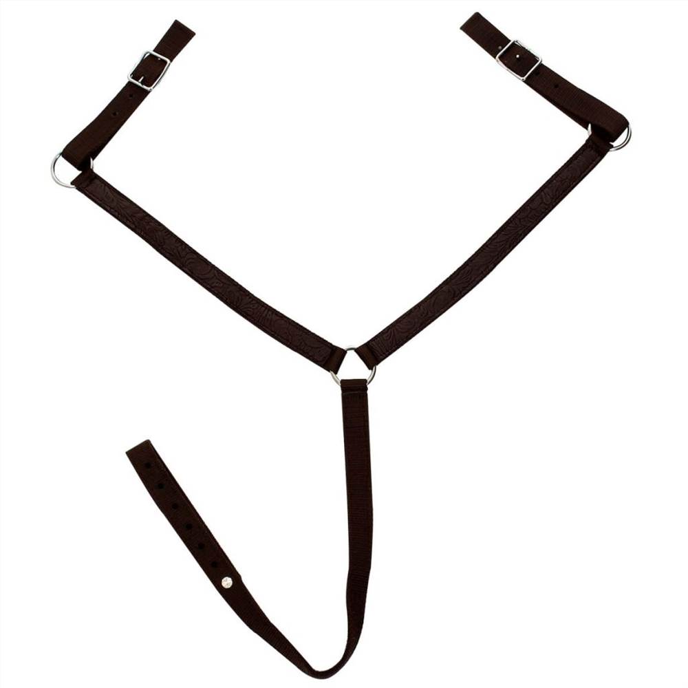 Western Saddle, Headstall&Breast Collar Real Leather 17" Brown