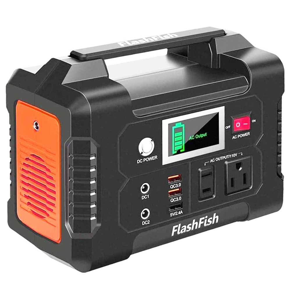 FlashFish E200 200W Portable Power Station 151Wh Lithium Battery 1x Pure Sine Wave AC220V Output for RV Camping Van