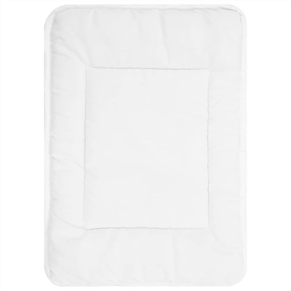2 Piece Kids Summer Duvet Set White 120x150 cm/40x60 cm