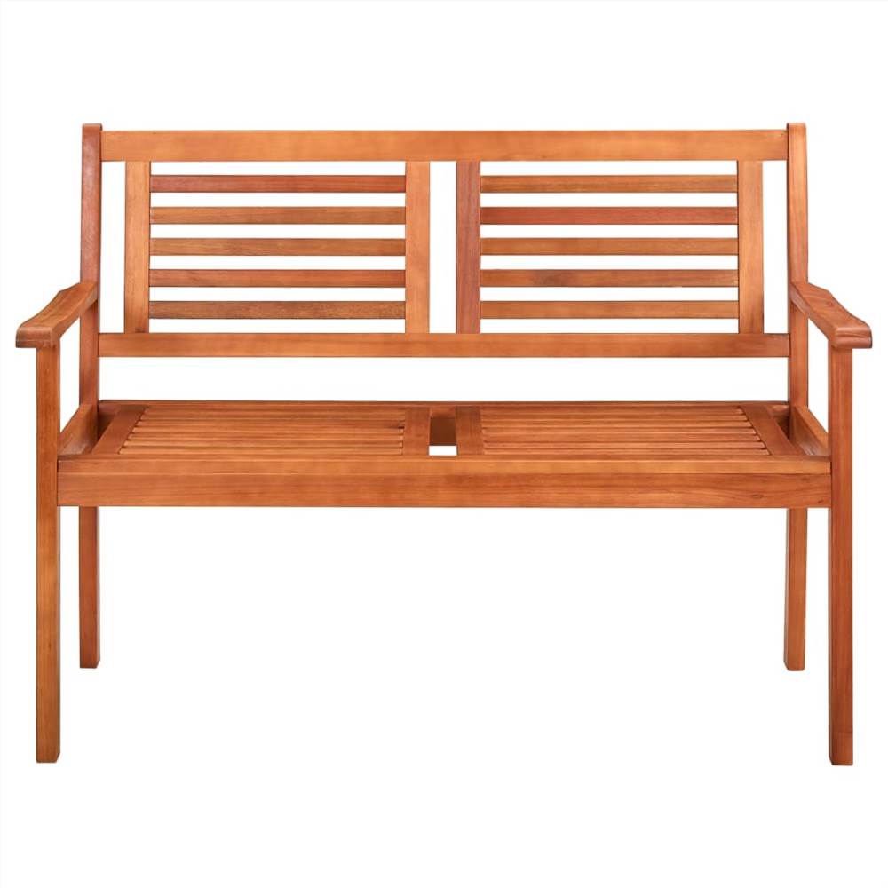 2Seater Garden Bench 120 cm Solid Eucalyptus Wood