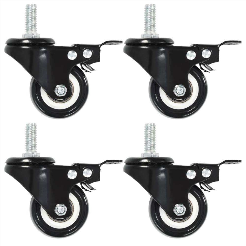 

32 pcs Swivel Casters with Brakes 50 mm