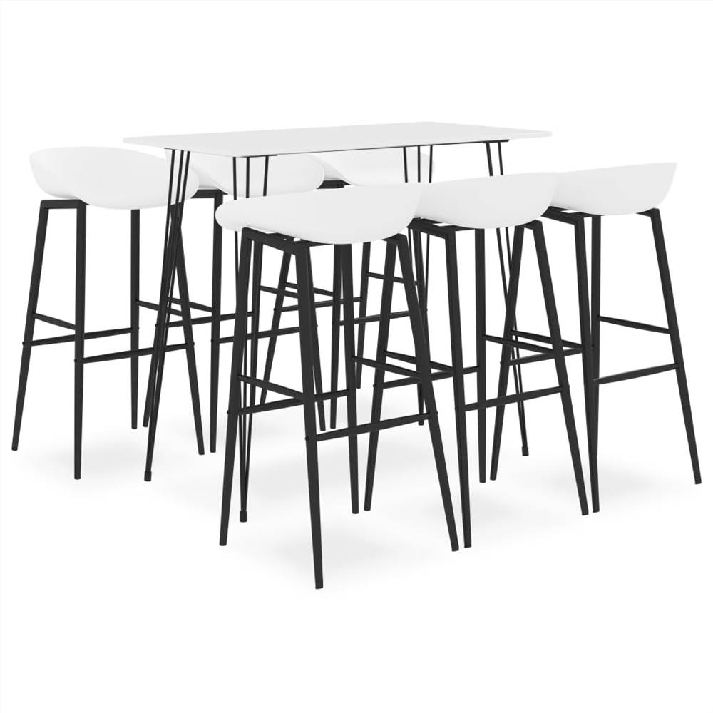 

7 Piece Bar Set White