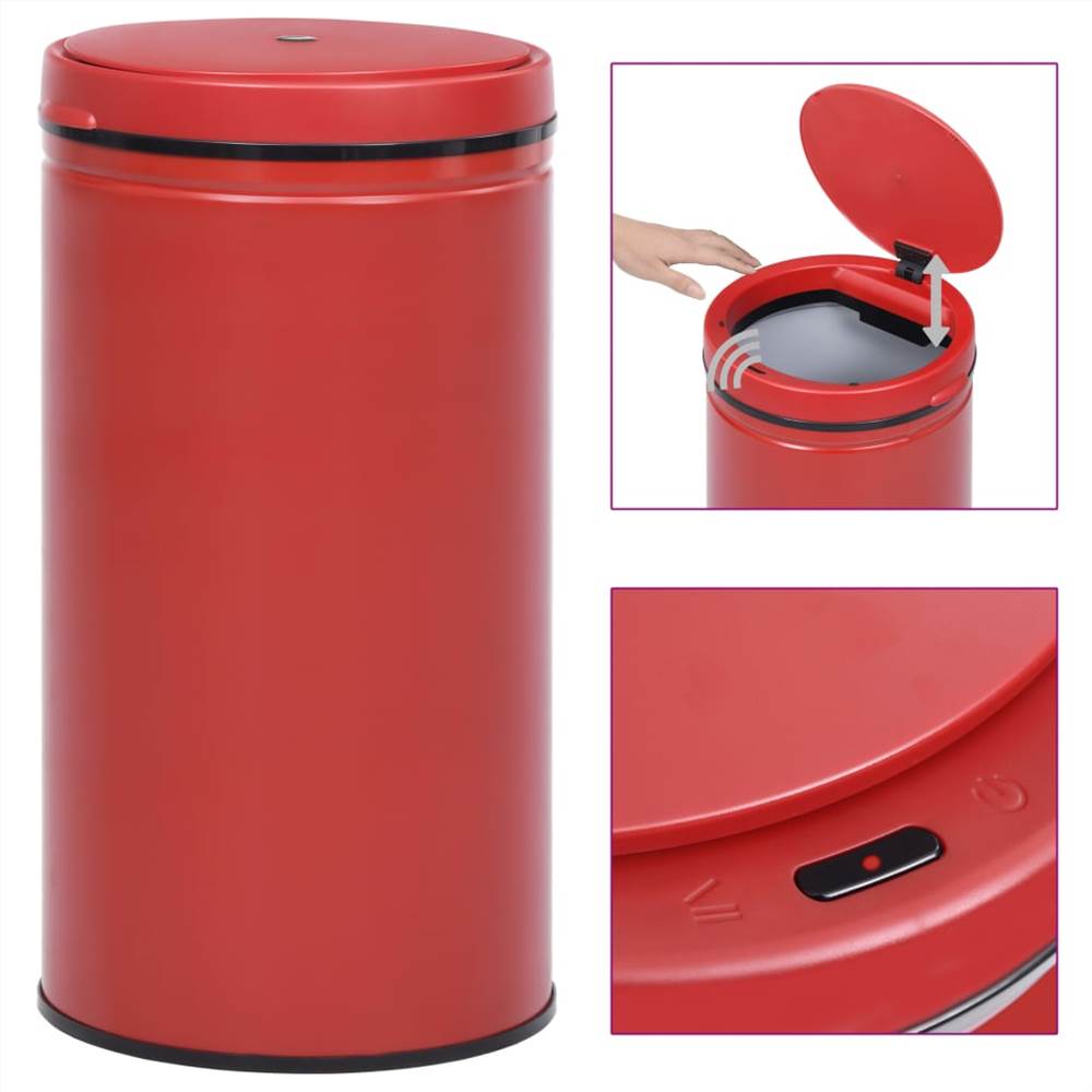 

Automatic Sensor Dustbin 60 L Carbon Steel Red