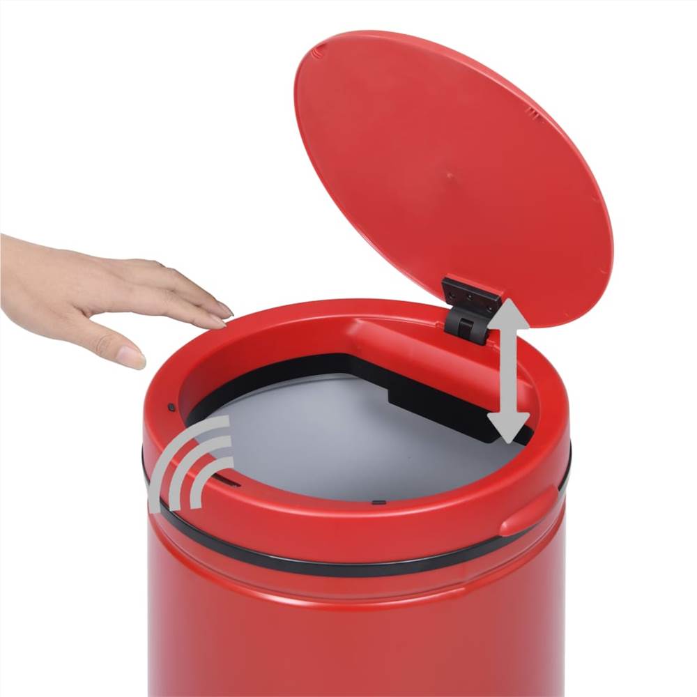 Automatic Sensor Dustbin 60 L Carbon Steel Red