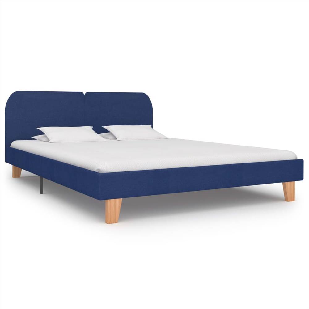 

Bed Frame Blue Fabric 180x200 cm 6FT Super King