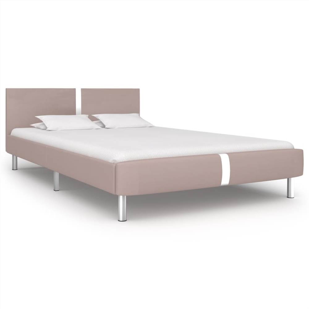 

Bed Frame Cappuccino Faux Leather 135x190 cm