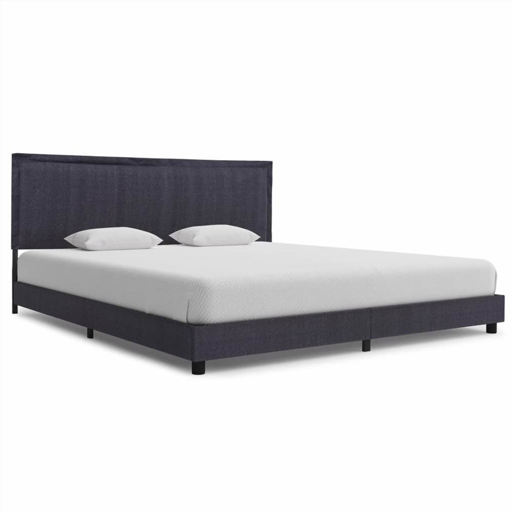 

Bed Frame Dark Grey Fabric 150x200 cm