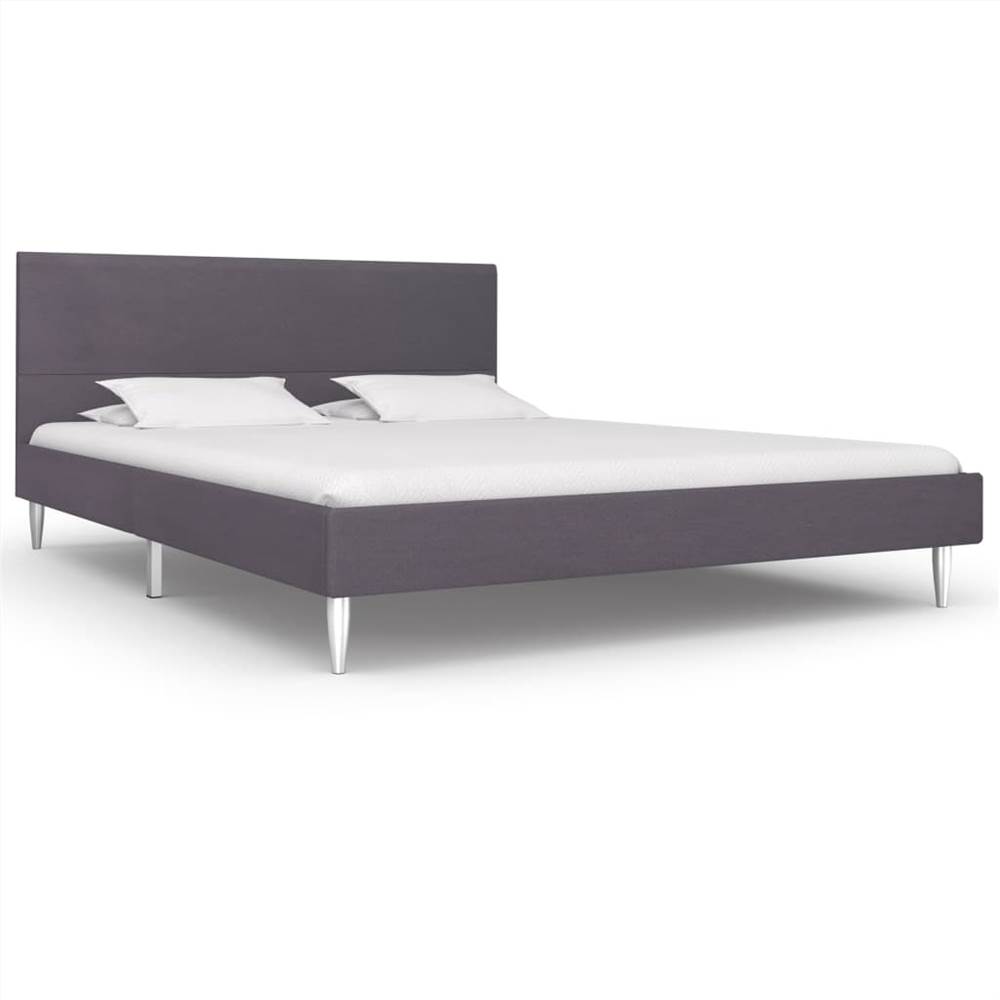 

Bed Frame Grey Fabric 150x200 cm