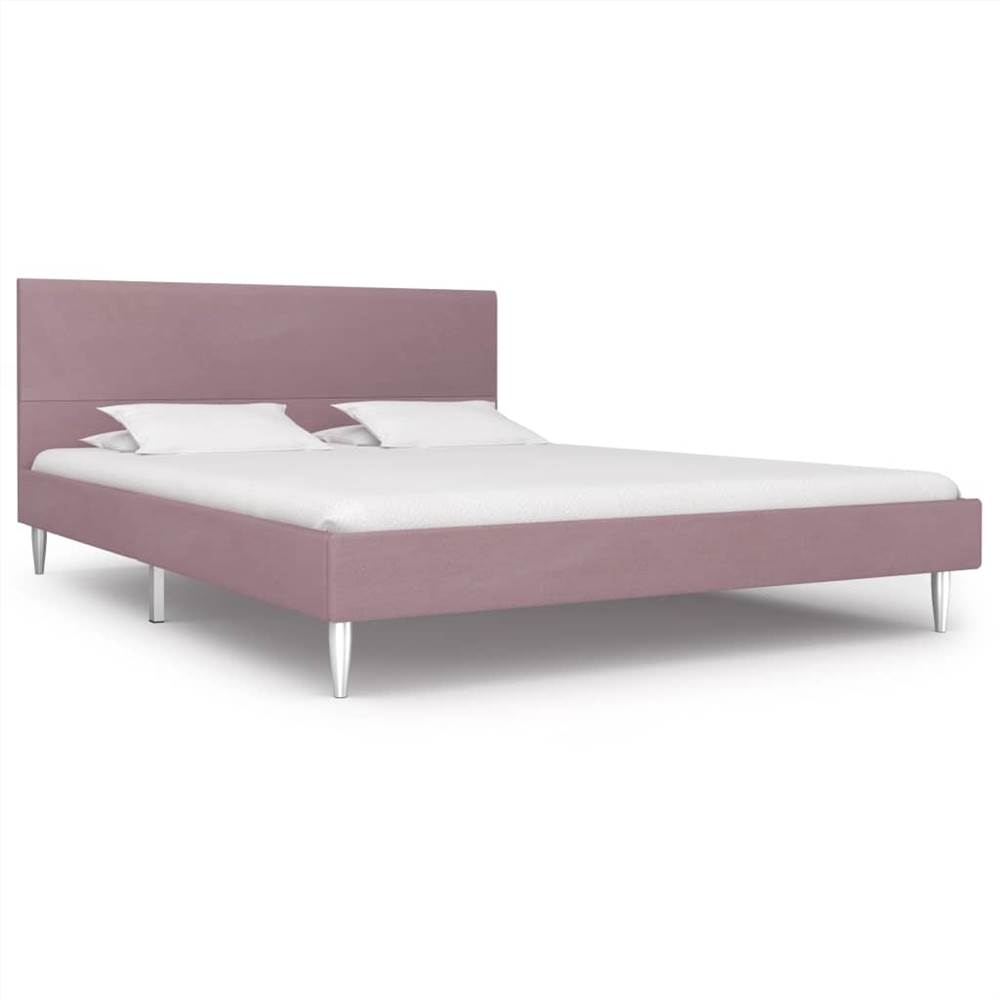

Bed Frame Pink Fabric 150x200 cm