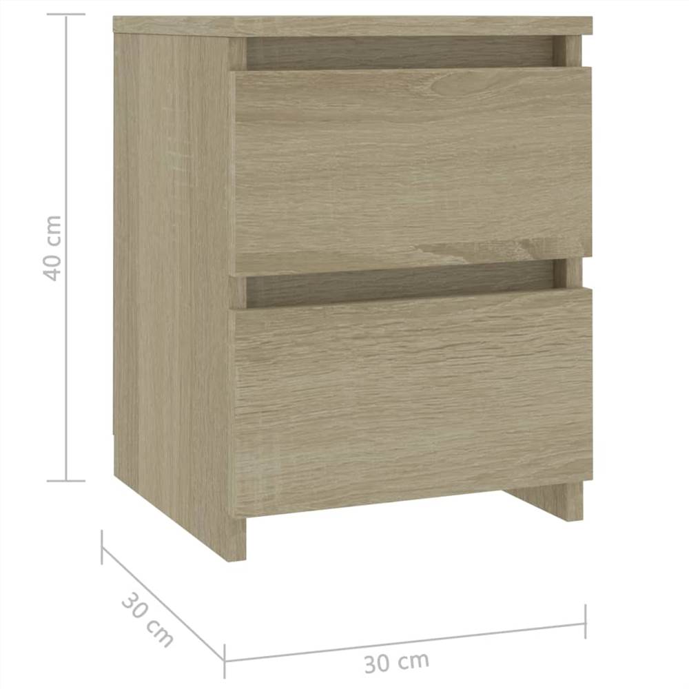 Bedside Cabinet Sonoma Oak 30x30x40 cm Chipboard