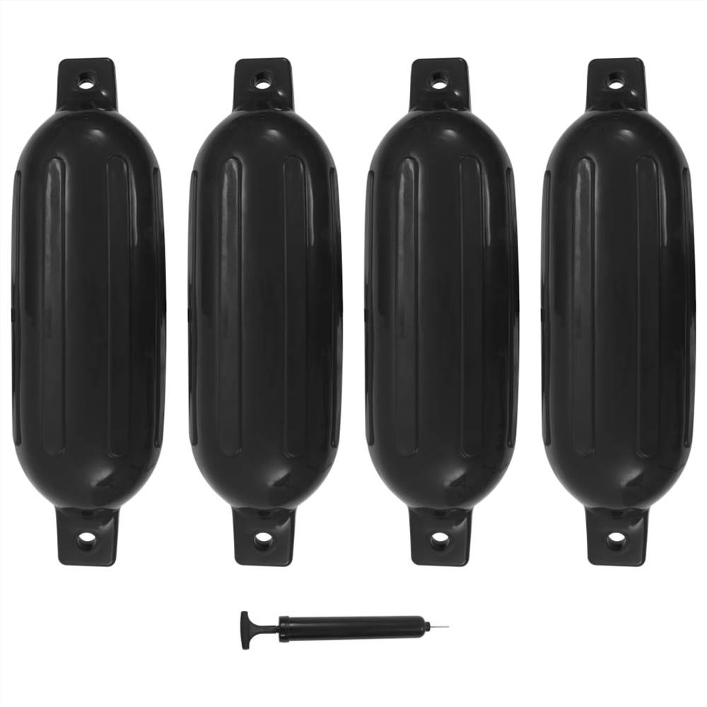 

Boat Fender 4 pcs Black 58.5x16.5 cm PVC